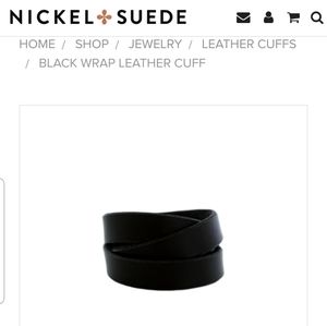 Black leather wrap cuff